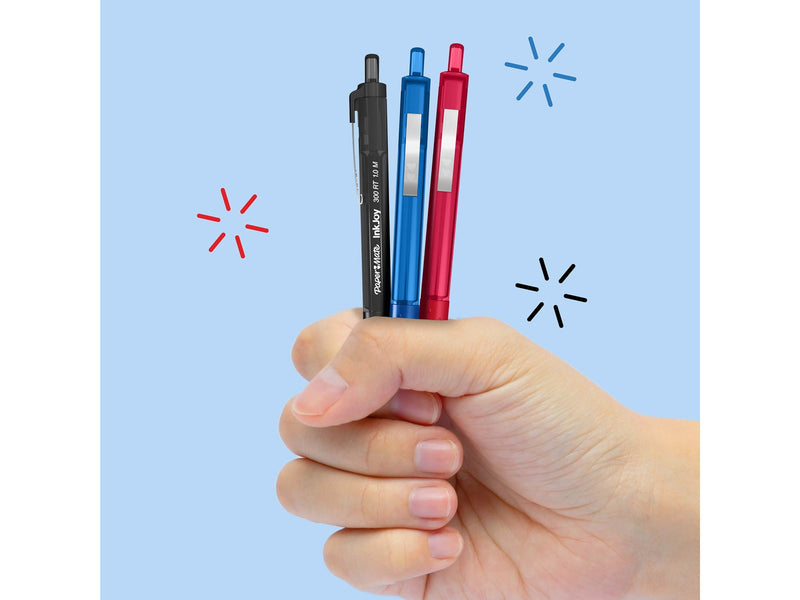 Paper Mate InkJoy 300RT Druckkugelschreiber | mittlere Spitze (1,0mm) | Schwarz | 12 Stück