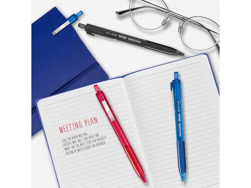 Paper Mate InkJoy 300RT Retractable Kugelschreiber | mittlere Spitze (1,0 mm) | Schwarz | 8 Stück