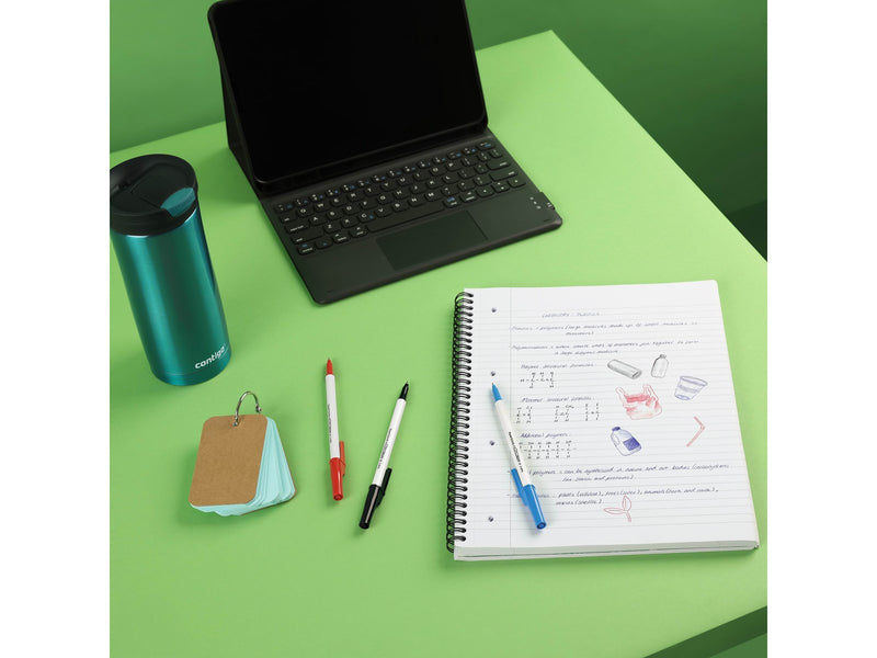 Paper Mate Kilometrico Kugelschreiber | lange Schreibdauer mit mittlerer Spitze (1,0 mm) | blaue Tinte | 80 % recyceltes Plastik | 50 Stück