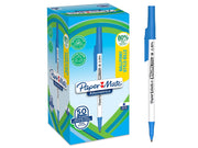 Paper Mate Kilometrico Kugelschreiber | lange Schreibdauer mit mittlerer Spitze (1,0 mm) | blaue Tinte | 80 % recyceltes Plastik | 50 Stück
