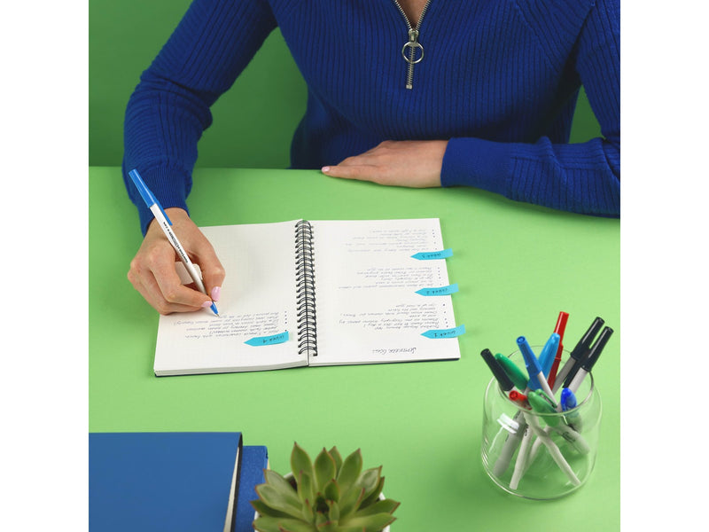 Paper Mate Kilometrico Kugelschreiber | lange Schreibdauer mit mittlerer Spitze (1,0 mm) | blaue Tinte | 80 % recyceltes Plastik | 50 Stück