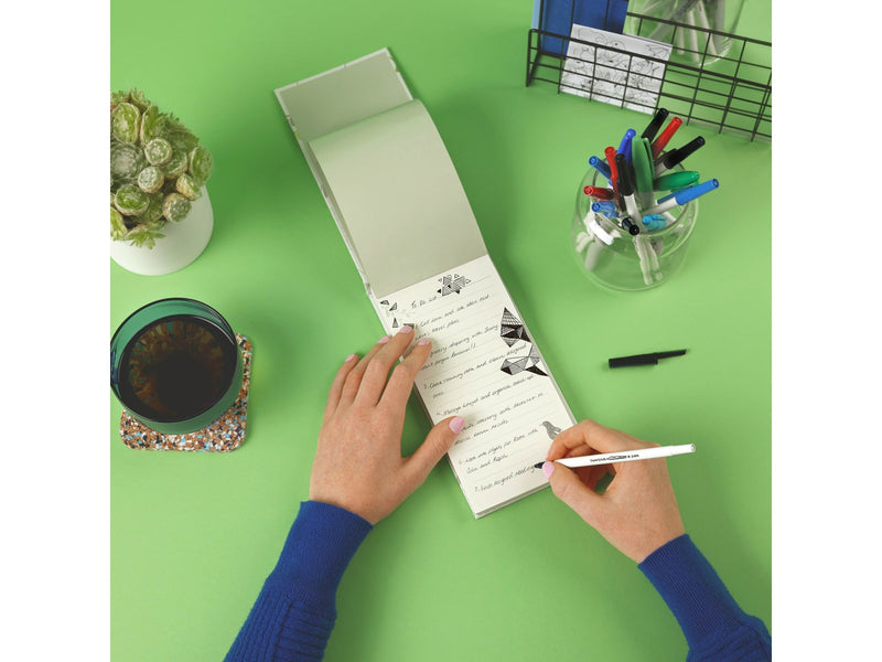 Paper Mate Kilometrico Kugelschreiber | lange Schreibdauer mit mittlerer Spitze (1,0 mm) | blaue Tinte | 80 % recyceltes Plastik | 8 Stück