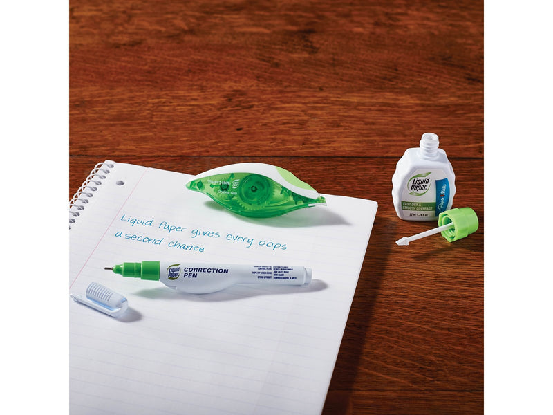 Paper Mate Liquid Paper DryLine Grip-Korrekturband | Gemischte Farben | 3 Stück