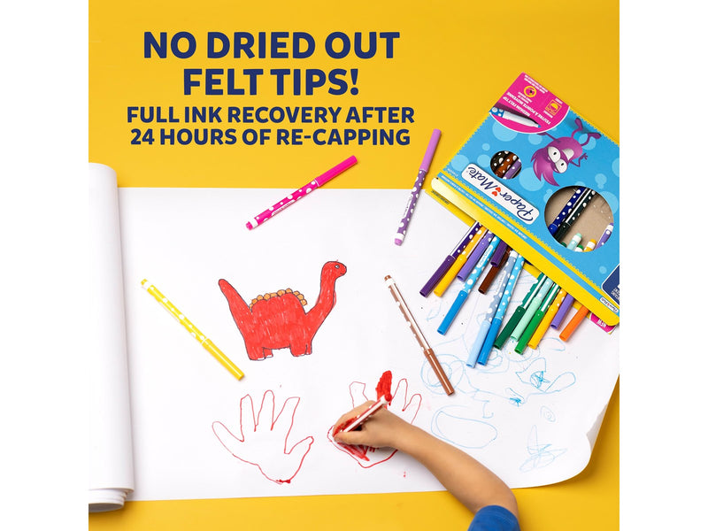 Paper Mate Malstifte mit Filzspitze für Kinder | Waschbar | Verschiedene Farben | 12 Faserspitzenmarker