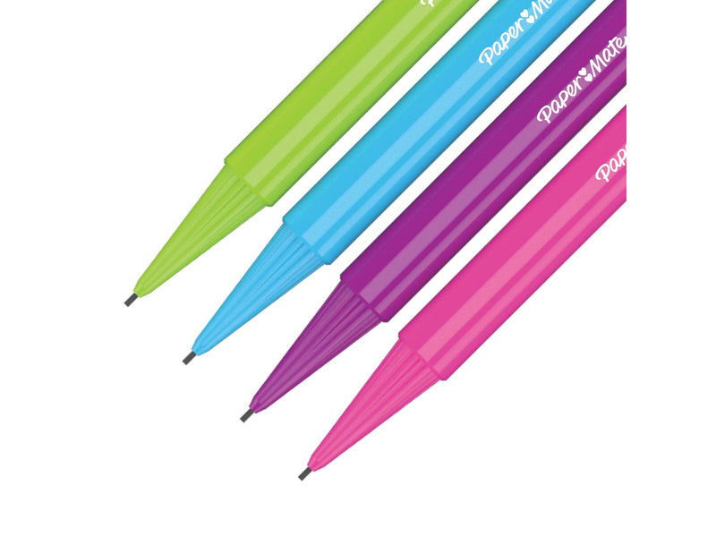 Paper Mate Non Stop-Druckbleistift | 0,7 mm mit stoßabsorbierender Spitze | HB 2 | Schaft in sortierten Farben | 10 Stück