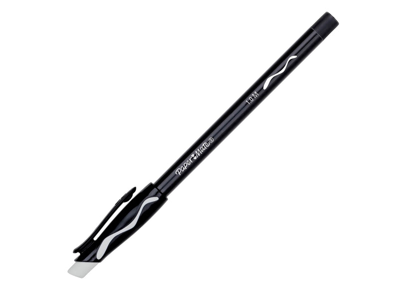 Paper Mate Replay Radierbarer Kugelschreiber | mittlere Spitze (1,0 mm) | schwarz | 2 Stück