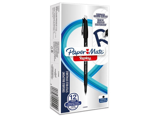 Paper Mate Replay - ballpoint pen - black (pack of 12)