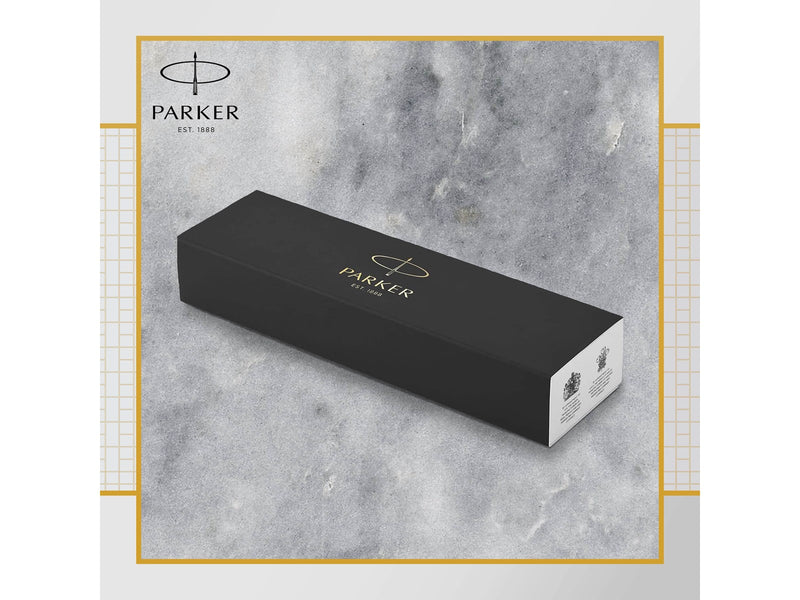 Parker IM Rollerball Tintenroller | Perlfarbene Premium-Lackierung mit goldenen Zierteilen | Feine Schreibspitze mit schwarzer Nachfüllmine | Geschenkbox