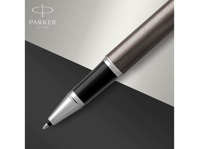 Parker IM Tintenroller | Dark Espresso | feine Spitze | Schwarz | Geschenkbox