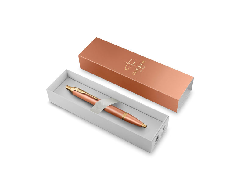 Parker IM Writing Rituals Ballpoint  Uplifting Orange Finish with Gradient & Gold Trims Medium Point Blue Ink Gift Box