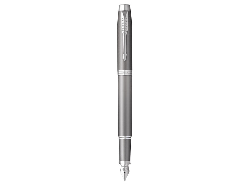 Parker IM Writing Rituals Fountain Pen | Grey Finish with Gradient | Chrome Trims | Medium Nib | Blue Ink | Gift Box