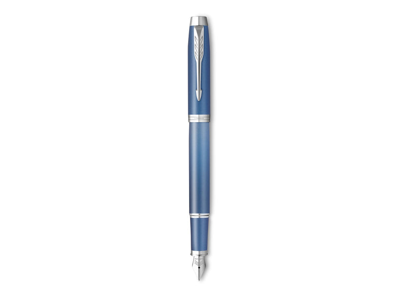 Parker IM Writing Rituals Fountain Pen Peaceful Blue Finish with Gradient & Chrome Trims Medium Nib Blue Ink Gift Box