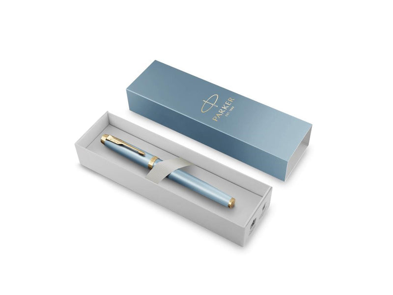 Parker IM Writing Rituals Fountain Pen | Turquoise Green Finish with Gradient | Gold Trims | Fine Nib | Blue Ink | Gift Box