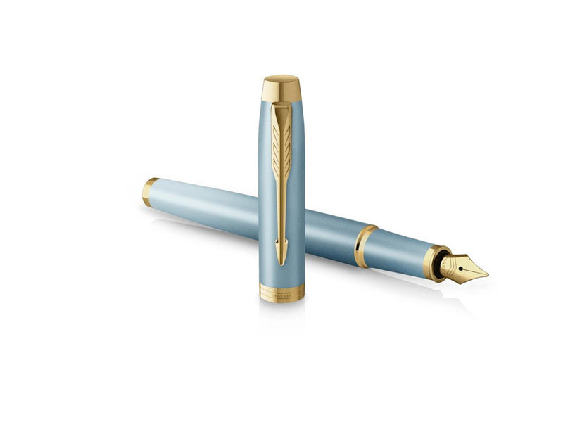 Parker IM Writing Rituals Fountain Pen | Turquoise Green Finish with Gradient | Gold Trims | Fine Nib | Blue Ink | Gift Box