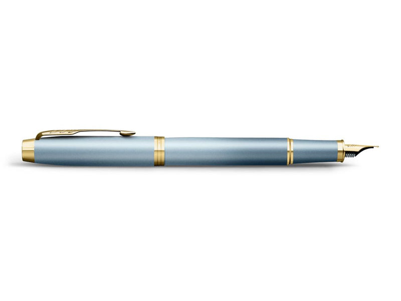 Parker IM Writing Rituals Fountain Pen | Turquoise Green Finish with Gradient | Gold Trims | Fine Nib | Blue Ink | Gift Box