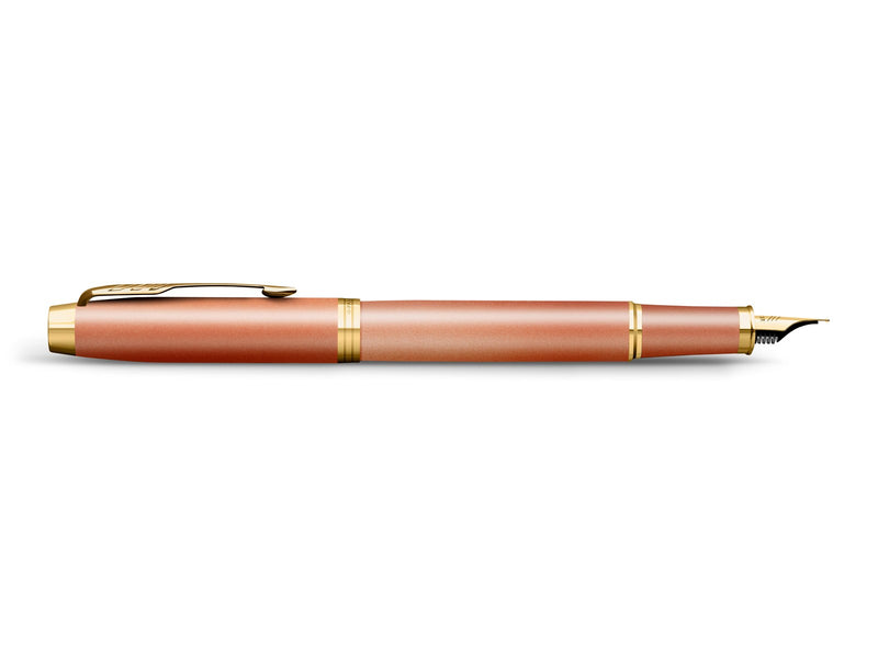 Parker IM Writing Rituals Fountain Pen  Uplifting Orange  Finish with Gradient & Gold Trims Fine Nib Blue Ink Gift Box