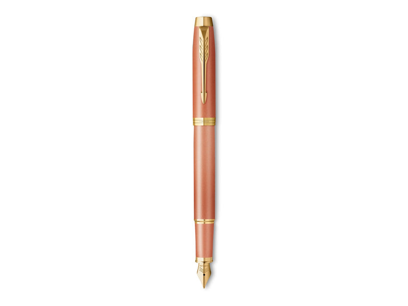 Parker IM Writing Rituals Fountain Pen  Uplifting Orange  Finish with Gradient & Gold Trims Fine Nib Blue Ink Gift Box