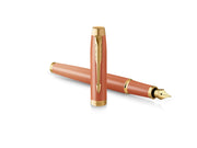 Parker IM Writing Rituals Fountain Pen Uplifting Orange Finish with Gradient & Gold Trims Medium Nib Blue Ink Gift Box