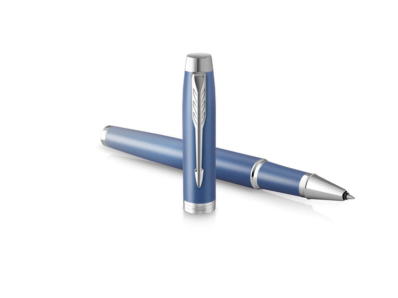 Parker IM Writing Rituals Rollerball Peaceful Blue Finish with Gradient & Chrome Trims Fine Point Black Ink Gift Box