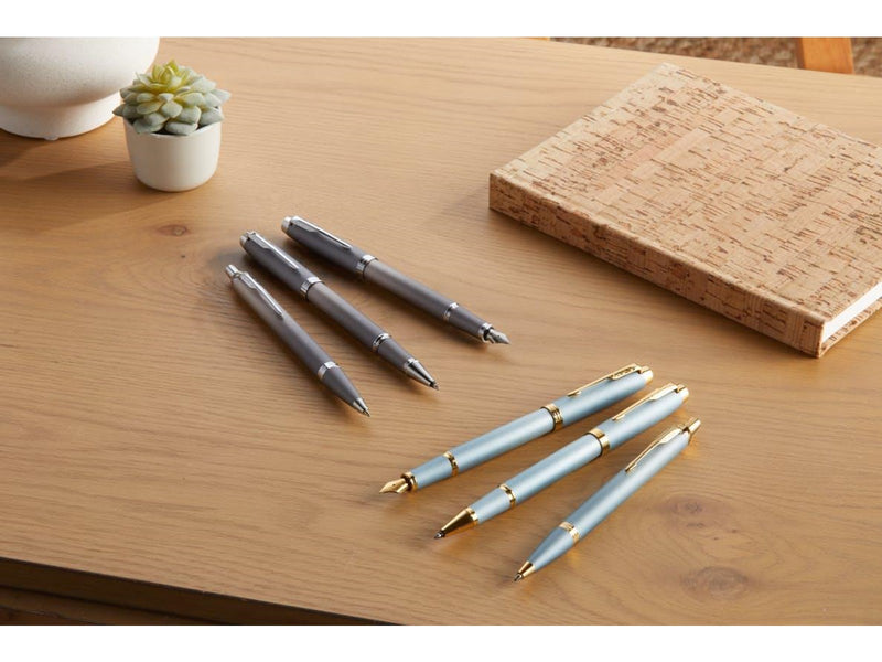 Parker IM Writing Rituals Rollerball Pen | Grey Finish with Gradient | Chrome Trims | Fine Point | Black Ink | Gift Box