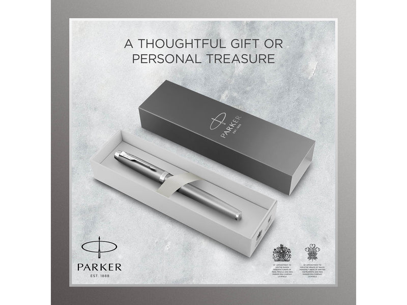 Parker IM Writing Rituals Rollerball Pen | Grey Finish with Gradient | Chrome Trims | Fine Point | Black Ink | Gift Box