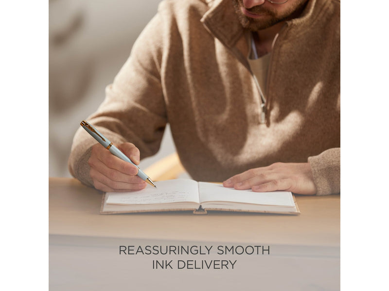 Parker IM Writing Rituals Rollerball Pen | Turquoise Green Finish with Gradient | Gold Trims | Fine Point | Black Ink | Gift Box