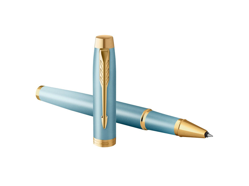 Parker IM Writing Rituals Rollerball Pen | Turquoise Green Finish with Gradient | Gold Trims | Fine Point | Black Ink | Gift Box