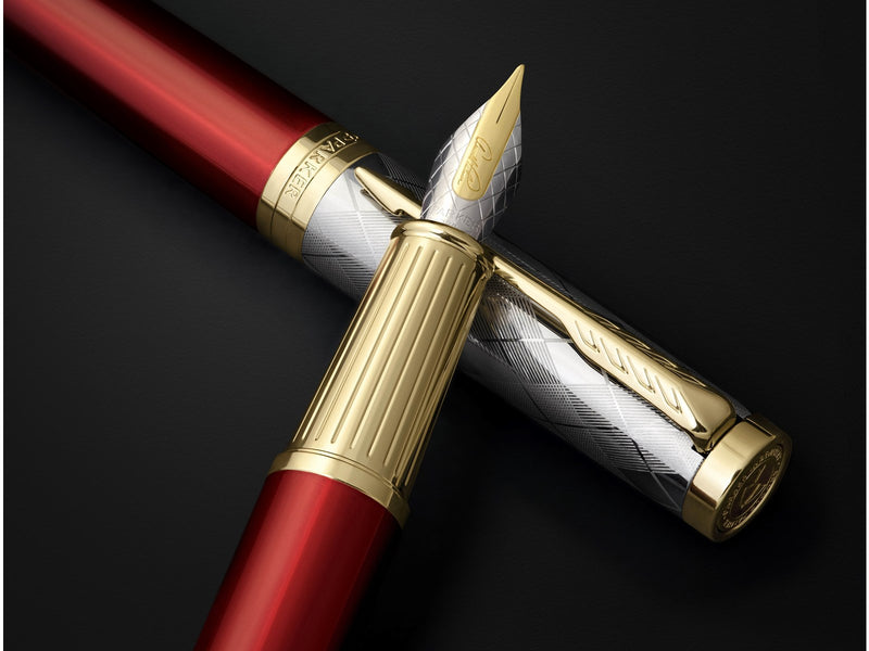 Parker Ingenuity Arnold Palmer Signature Limited Edition Red Gold Trim Fountain pen Medium tip Black ink