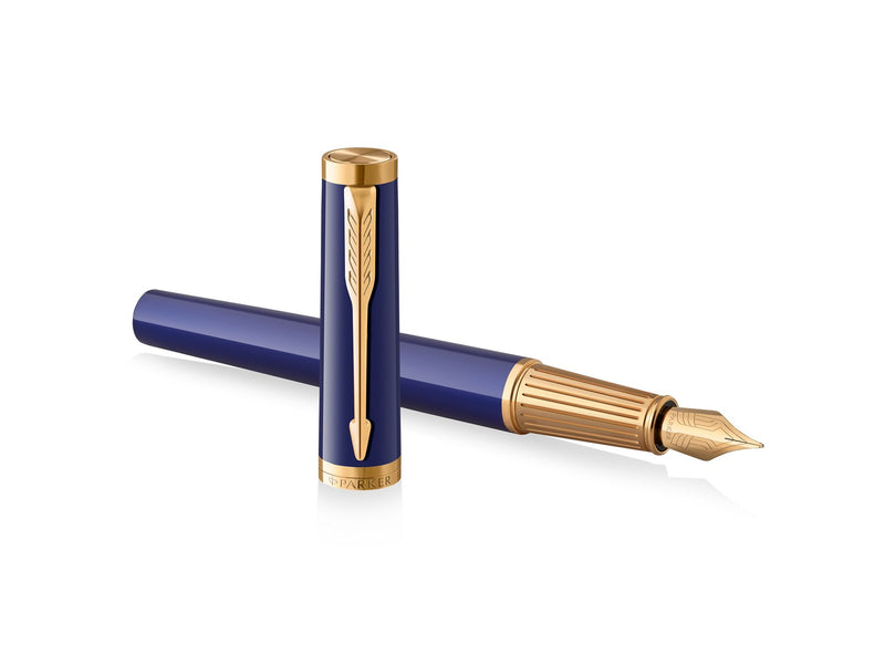 Parker Ingenuity Füller | Core Kollektion | Blau, goldene Ausführung | Schwarze Tinte | Geschenkbox