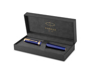 Parker Ingenuity Füller | Core Kollektion | Blau, goldene Ausführung | Schwarze Tinte | Geschenkbox