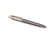 Parker Jotter Ballpoint Pen | Grey Lacquer with Gold Trims | Medium Point | Blue Ink Refill | Gift Box