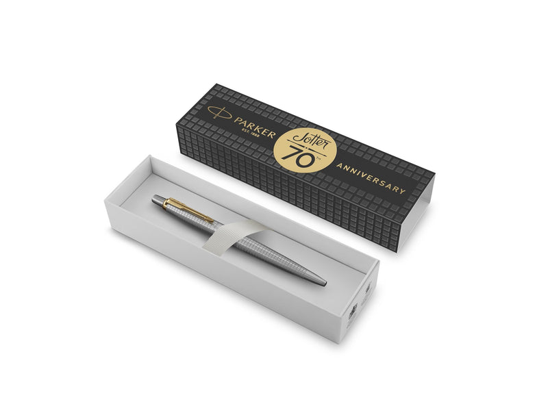 Parker Jotter Ballpoint Pen |  Special Edition | 70 years Anniversary Stainless Steel CT | Blue Ink | Gift Box