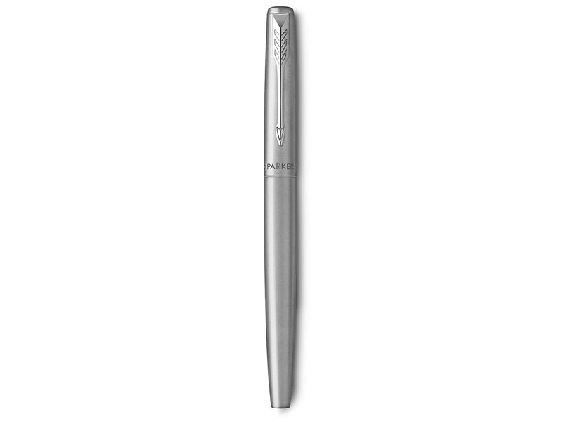 Parker Jotter Füller | Edelstahlschaft mit Chromzierteilen | Füllfederhalter mit mittlerer Feder | blaue Tinte