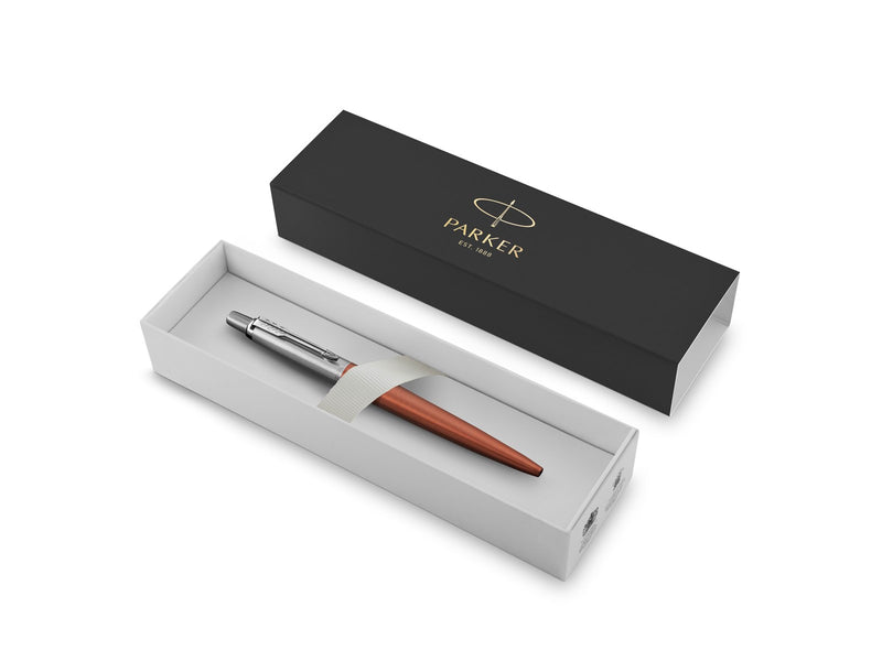 Parker Jotter Kugelschreiber | Chelsea Orange | Mittlere Spitze | Blau | Geschenkbox