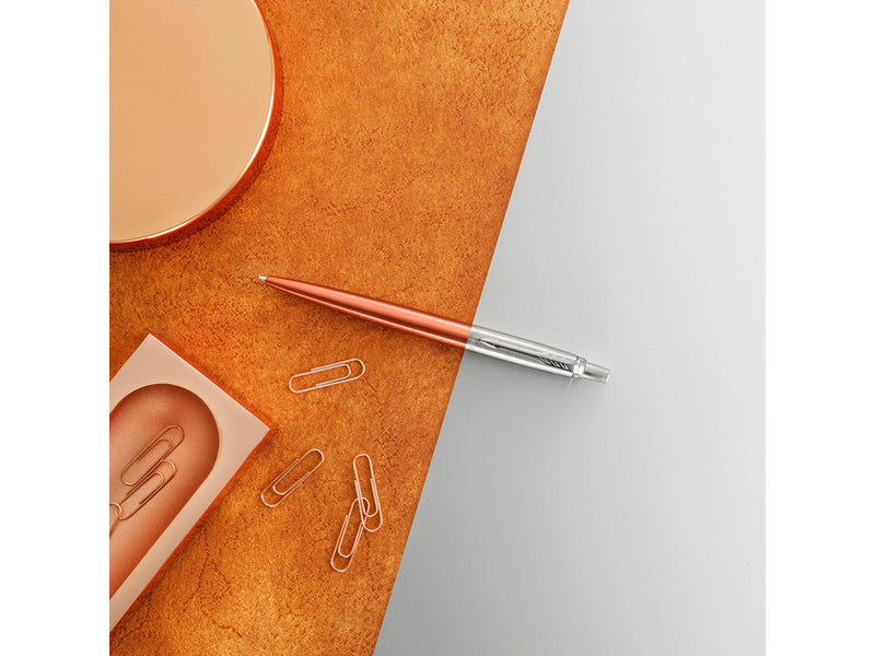 Parker Jotter Kugelschreiber | Chelsea Orange | Mittlere Spitze | Blau | Geschenkbox