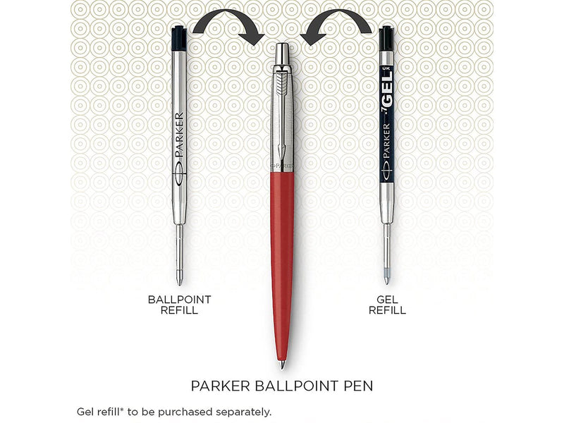 Parker Jotter Kugelschreiber | Chelsea Orange | Mittlere Spitze | Blau | Geschenkbox