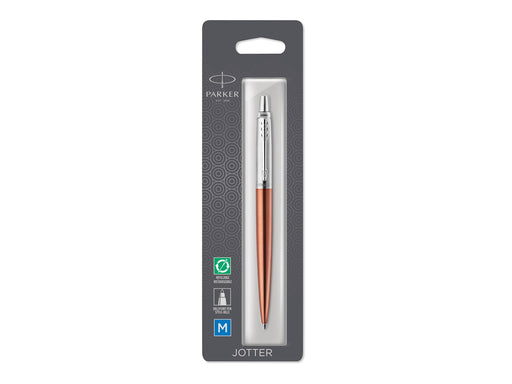 Parker Jotter Kugelschreiber | Chelsea Orange | Mittlere Spitze | Blaue Tinte | Blister-Verpackung