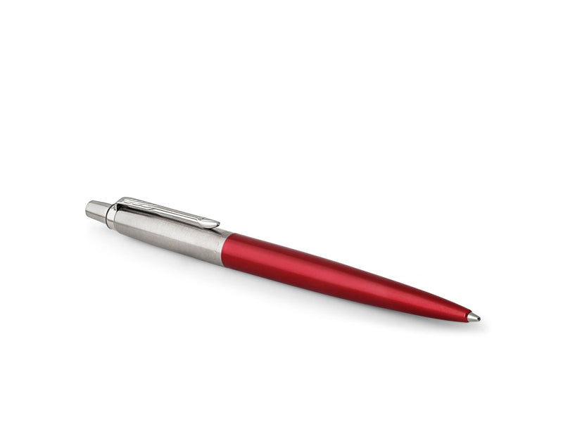 Parker Jotter Kugelschreiber | Kensington Red | Mittlere Spitze | Blaue Tinte | Geschenkbox