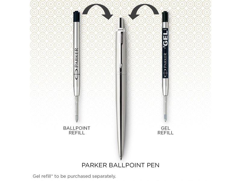 Parker Jotter Kugelschreiber | Royal Blue | Mittlere Spitze | Blaue Tinte | Blister-Verpackung