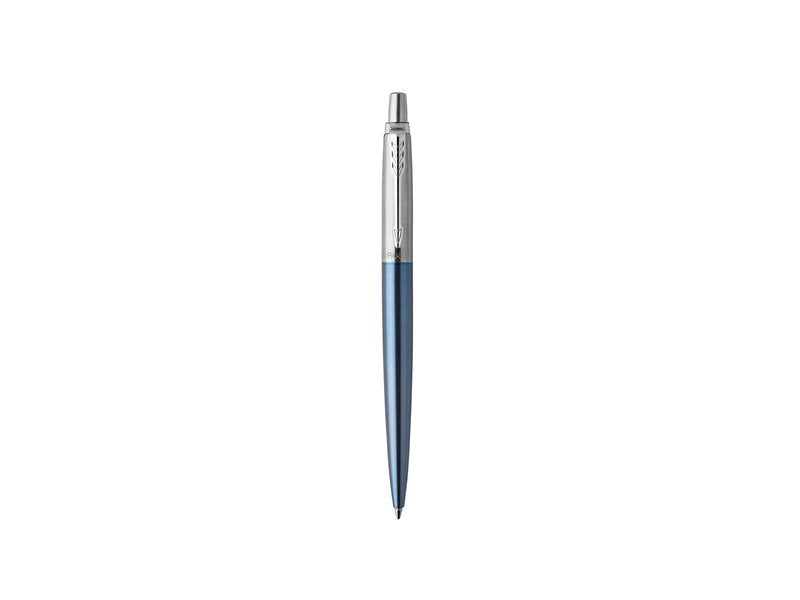 Parker Jotter Kugelschreiber | Waterloo Blue | Mittlere Spitze | Blaue Tinte | Blister-Verpackung