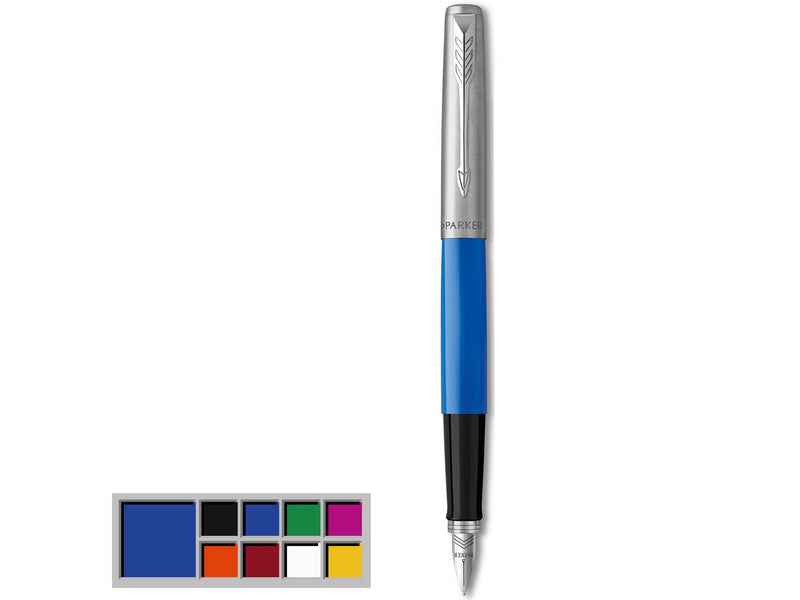 Parker Jotter Originals Füller | Klassisches Blau | Füllfederhalter mit mittlerer Feder | blaue Tinte