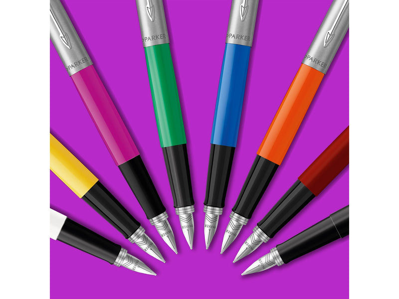 Parker Jotter Originals Füller | Klassisches Rot | Füllfederhalter mit mittlerer Feder | blaue Tinte