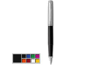 Parker Jotter Originals Füller | Klassisches Schwarz | Füllfederhalter mit mittlerer Feder | blaue Tinte