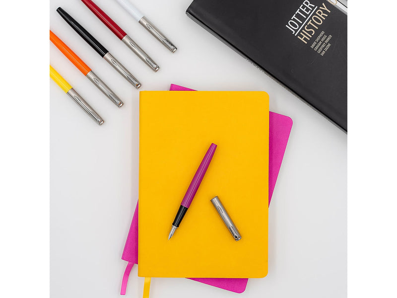 Parker Jotter Originals Füller | Klassisches Schwarz | Füllfederhalter mit mittlerer Feder | blaue Tinte
