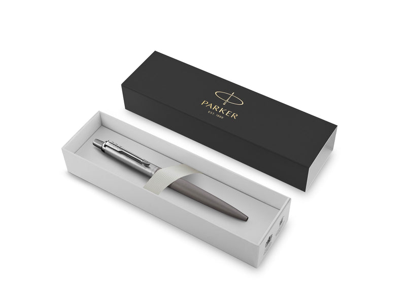 Parker Jotter XL Kugelschreiber | Alexandra Matte Grey | Mittlere Spitze | Blaue Tinte | Geschenkbox