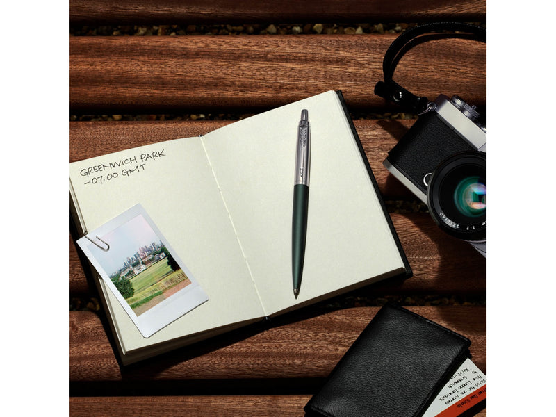 Parker Jotter XL Kugelschreiber | Greenwich Matte Green | Mittlere Spitze | Blaue Tinte | Geschenkbox