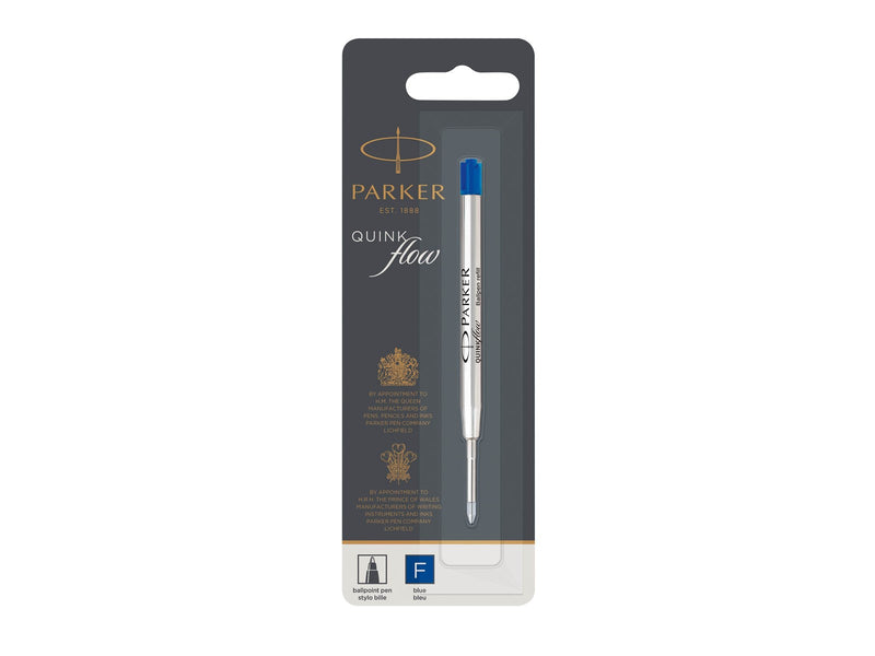 Parker Kugelschreibermine | feine Spitze | blaue QUINKflow Tinte | 1 Ersatzmine für Kugelschreiber