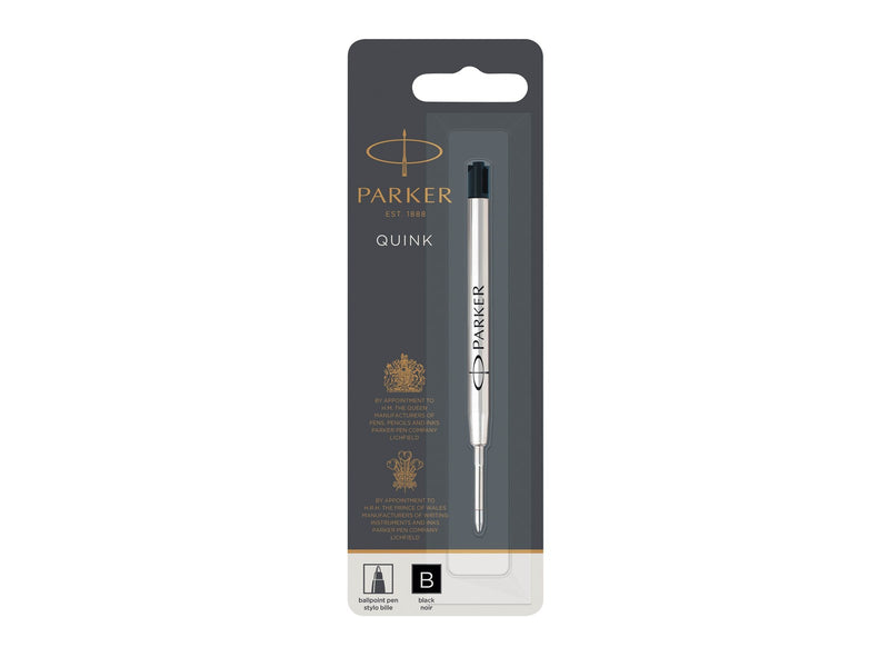Parker Kugelschreiberminen | breite Spitze | schwarze QUINKflow Tinte | 3 Ersatzminen für Kugelschreiber