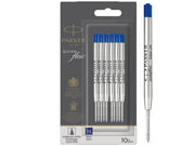 Parker Kugelschreiberminen | mittlere Schreibspitze | blaue QUINKflow Tinte | 10 Ersatzminen für Kugelschreiber