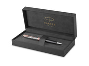 Parker PARKER Sonnet Kugelschreiber | Premium Metal & Grey Satinierung mit Rotgoldbeschichtung | Medium Spitze mit schwarzer Tinte Nachfüllen | Geschenkbox